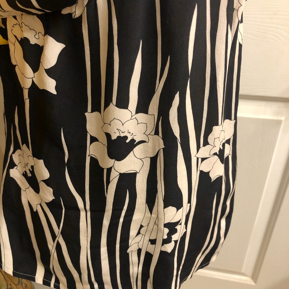 Warehouse London black and cream flutter shirt 4 - Picture 2 of 7